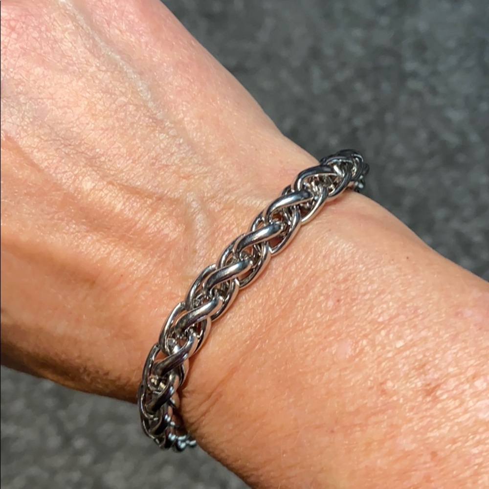 Silver chain bracelet